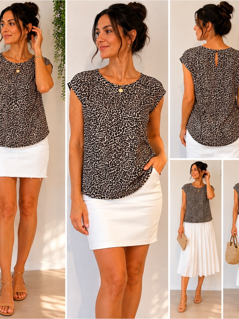 Chico’s Animal Print Blouse – Size 0 (Fits S/M)